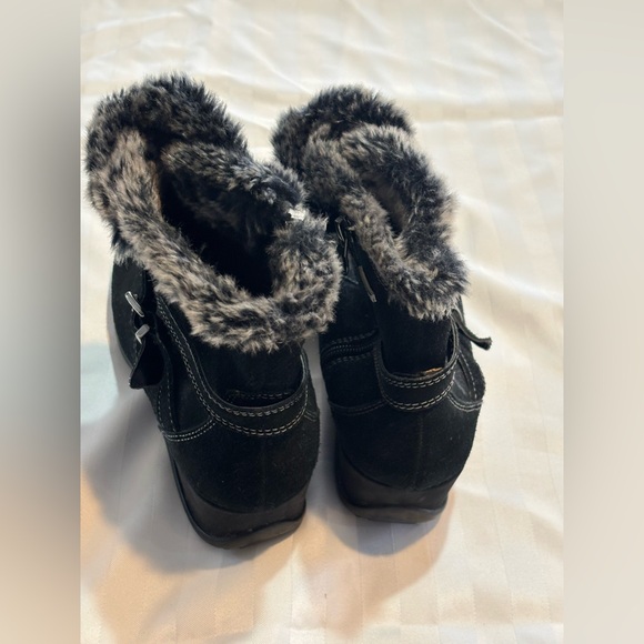 Sporto Womens 8 1/2 M Waterproof Black Ankle Boots With Belt Buckle - Picture 3 of 4